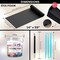 Foam Clay (Black 300g) & EVA Foam - Cosplay Crafting Kit - Foam Clay Air Dry, Cosplay EVA Foam, Sculpting Toolkit and Knife - Air Dry Foam Clay for Cosplay Foam Sheets, Craft Foam Clay kit for Kids